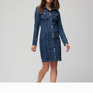 WHBM Denim Longline Shacket Dress 6 NWT